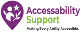 accessability support logo wide