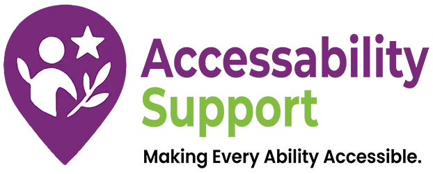 accessability support logo wide